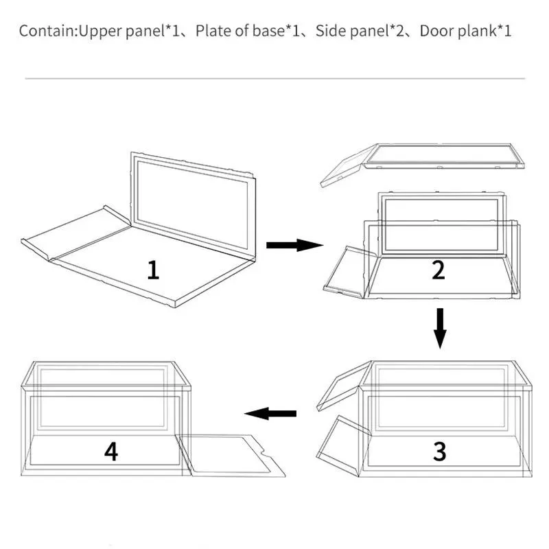 1 Pc Acrylic Transparent Shoe Cover Box