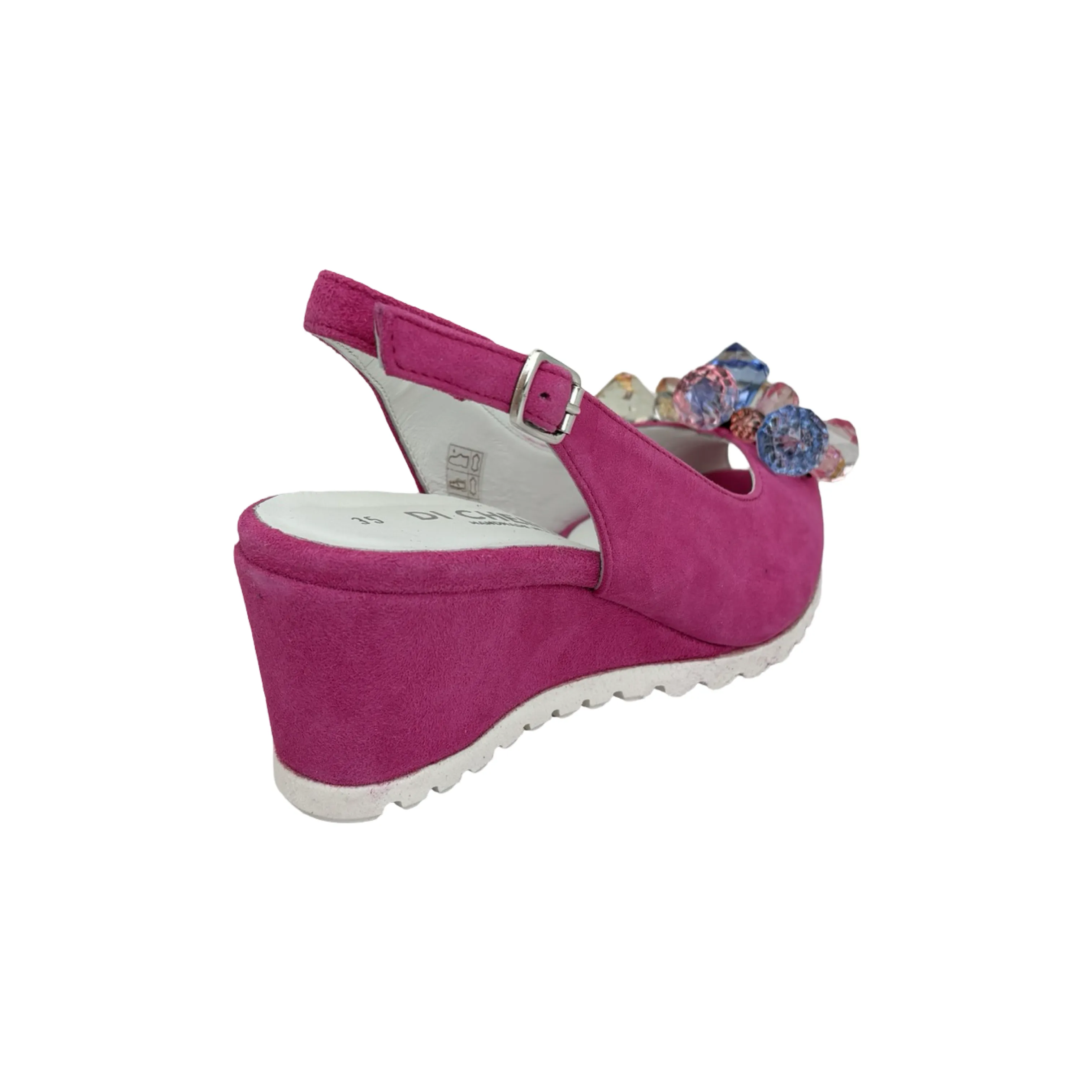 11025 Pink/Jewel Wedge Sandal