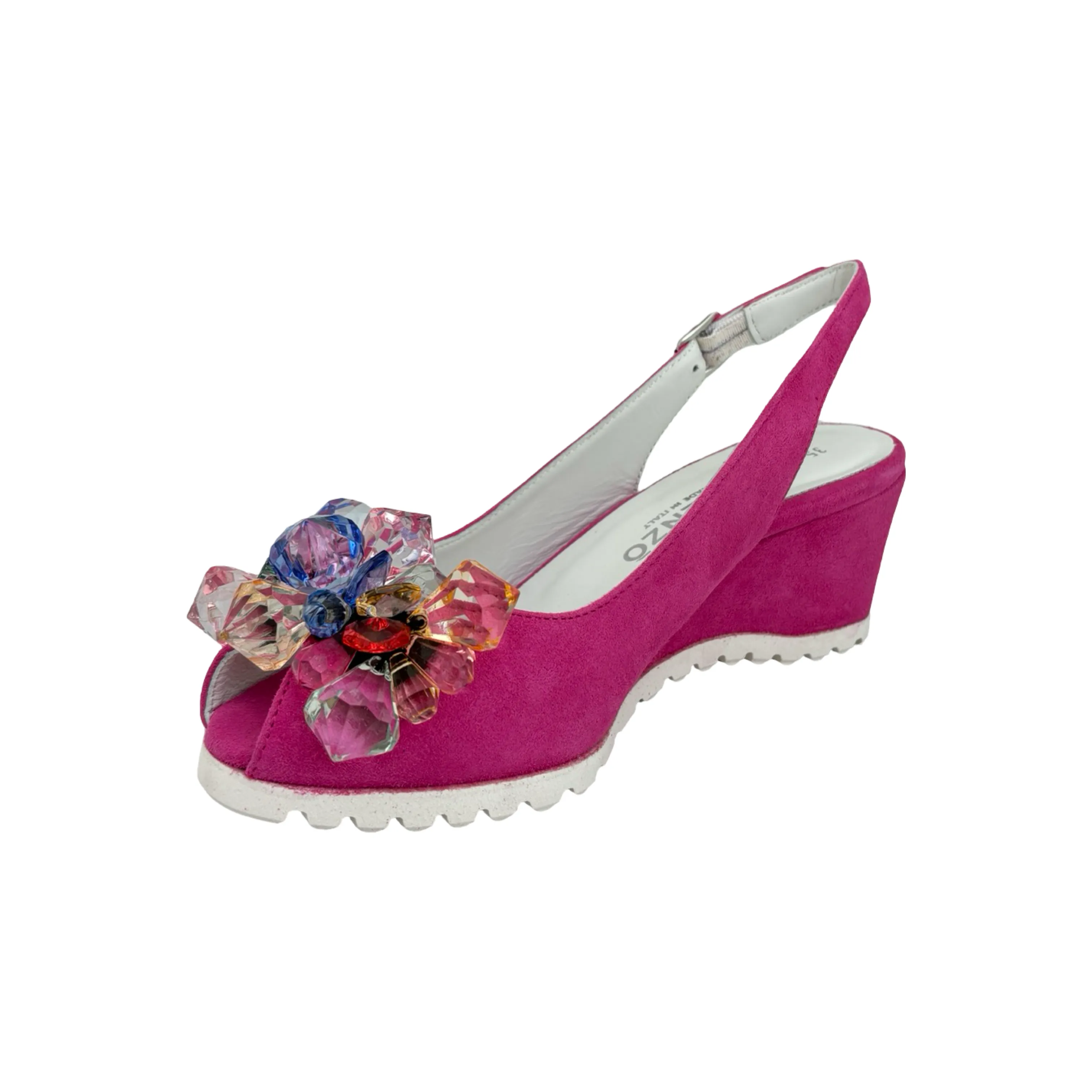 11025 Pink/Jewel Wedge Sandal