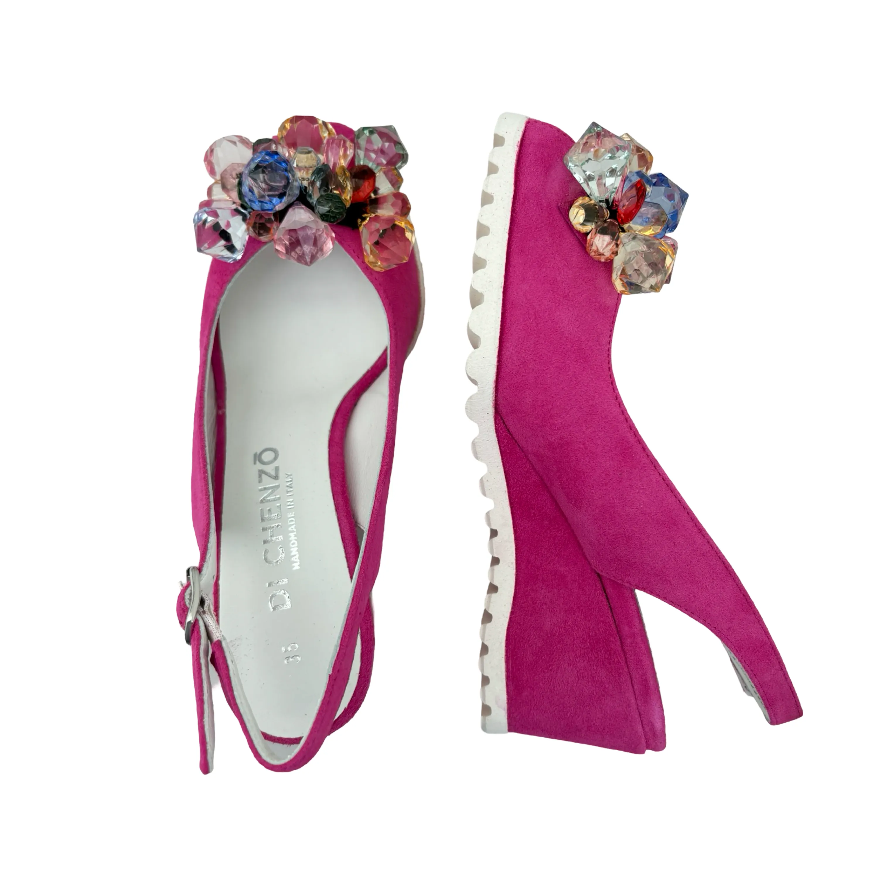 11025 Pink/Jewel Wedge Sandal