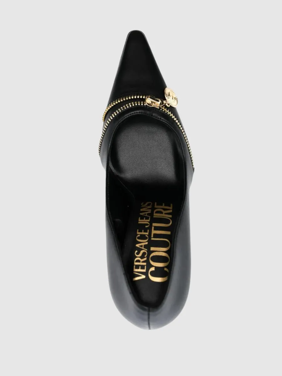 95mm logo-plaque pointed-toe pumps Versace jeans