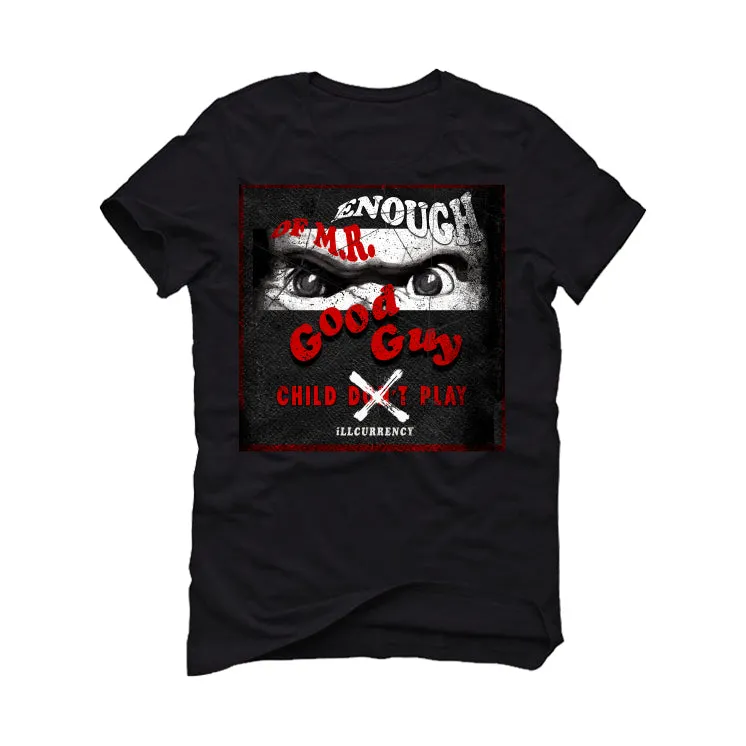 Air Jordan 4 "Red Cement" Black T-Shirt (ENOUGH OF MR GOOD GUY)