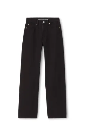 Alexander Wang EZ Mid Rise Relaxed Straight Jeans - Washed Black