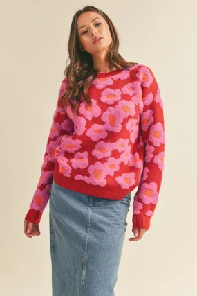 Amayah Floral Knit Sweater