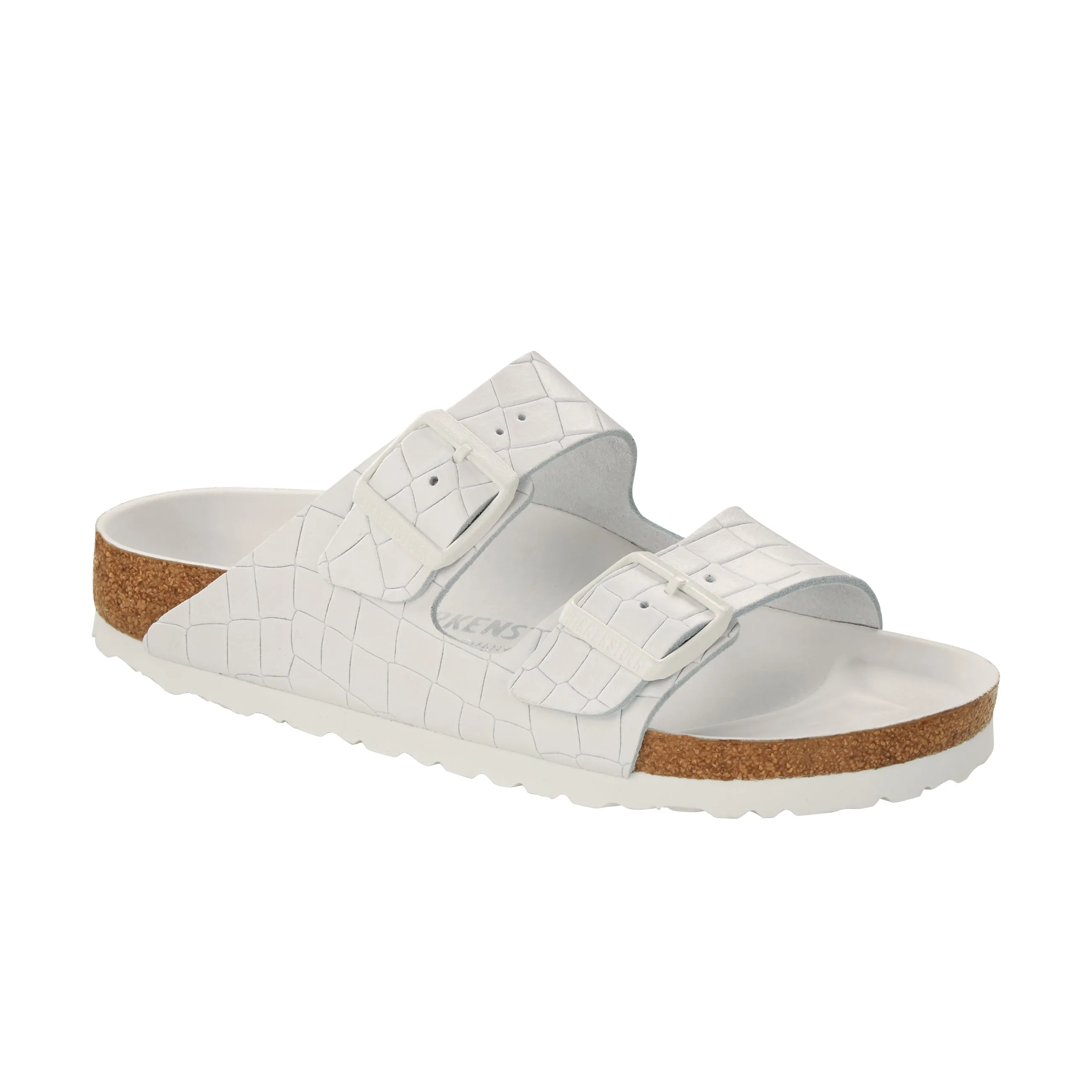 Arizona Semi Exquisite White Croc Embossed Leather