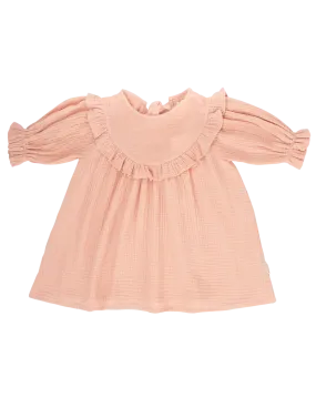 Aroha Muslin Dress - Peach