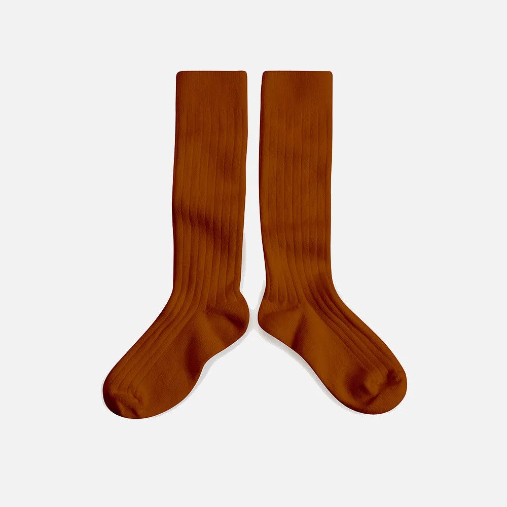 Babies & Kids Cotton Knee Socks - Cinnamon