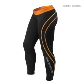 Better Bodies Athlete Tights - Black-Orange