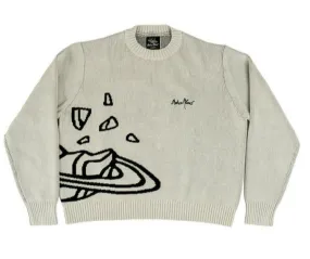 Broken Planet Knit Sweater Bone White