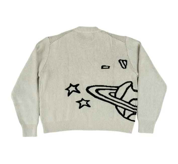 Broken Planet Knit Sweater Bone White