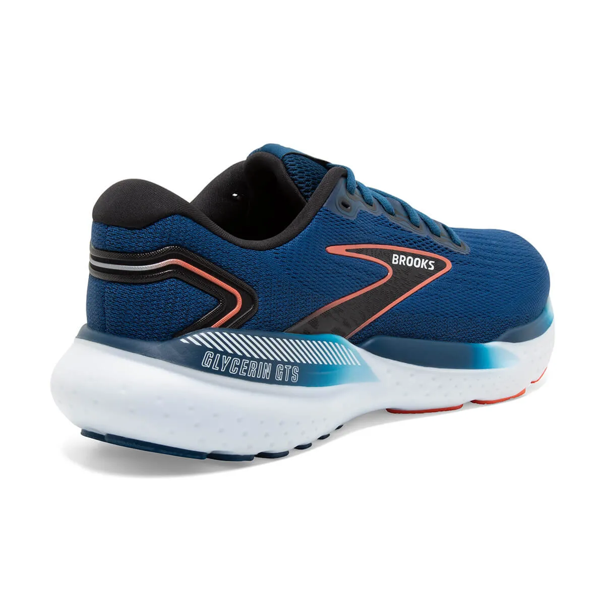 Brooks Glycerin GTS 21 Mens | Blue Opal/black/nasturtium