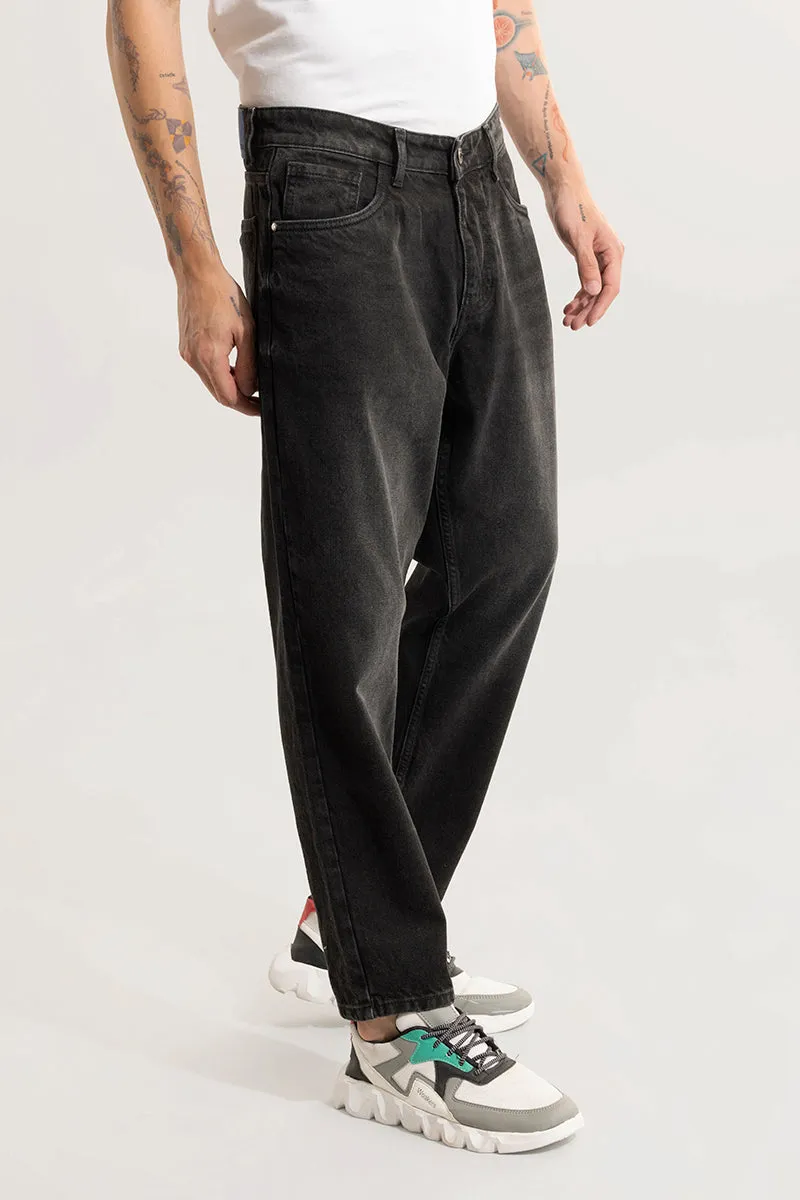 Dusk Ash Black Baggy Fit Jeans