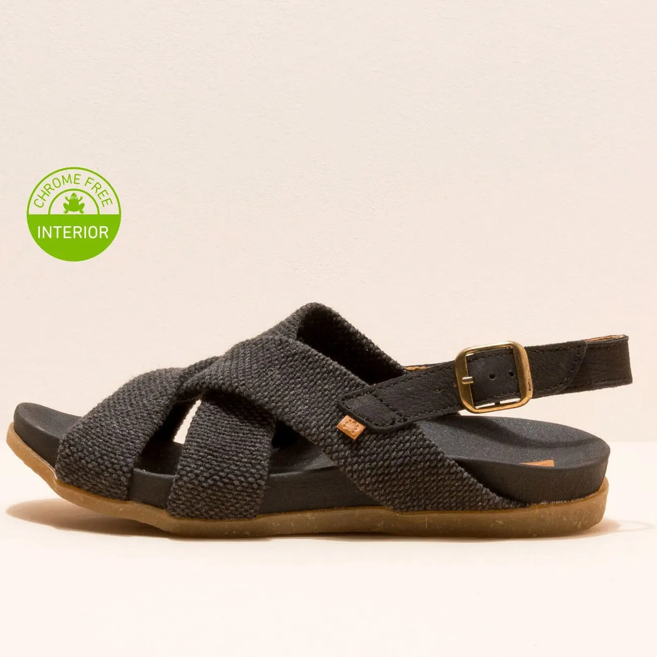 El Naturalista, ZUMAIA, Sandal, Lino-Pleasant Leather, Black