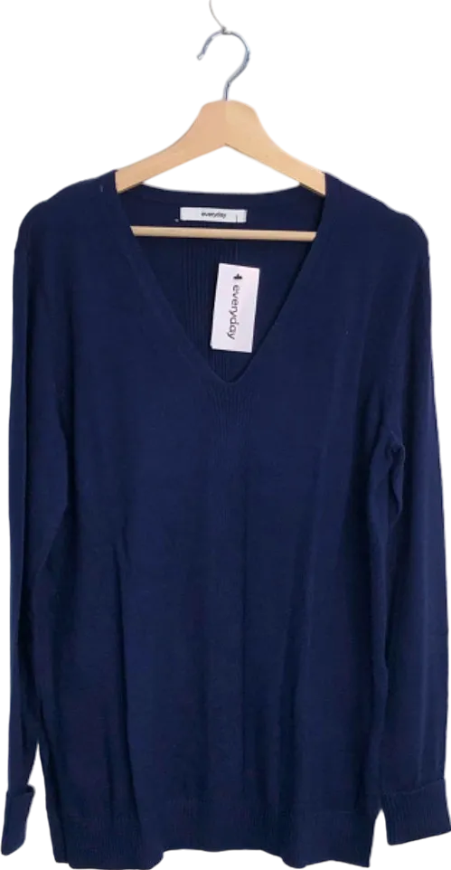 Everyday Navy V-Neck Sweater UK 8