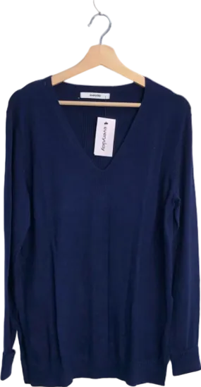 Everyday Navy V-Neck Sweater UK 8