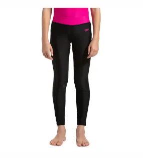 Girl's Active Legging - Black & Electric Pink