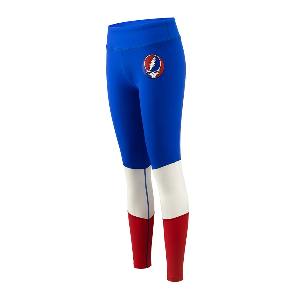 Grateful Dead | High Rise Leggings | Stealie In Red White And Blue