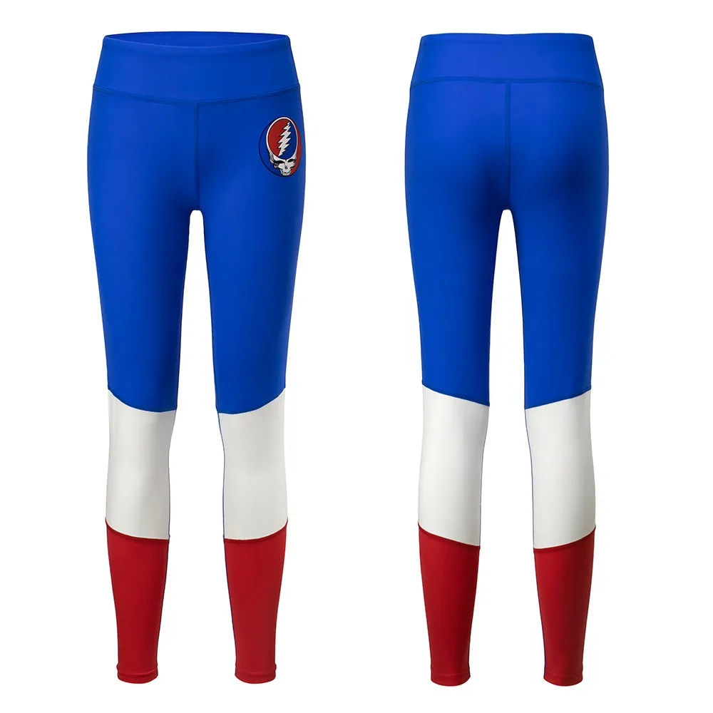 Grateful Dead | High Rise Leggings | Stealie In Red White And Blue