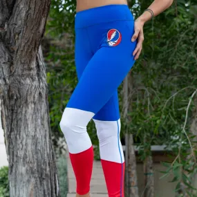 Grateful Dead | High Rise Leggings | Stealie In Red White And Blue