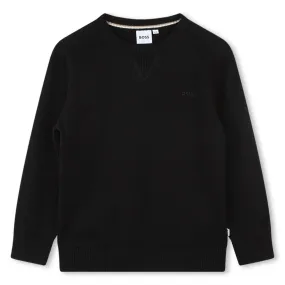 Hugo Boss Boys Black Sweater_J25Q05-09B