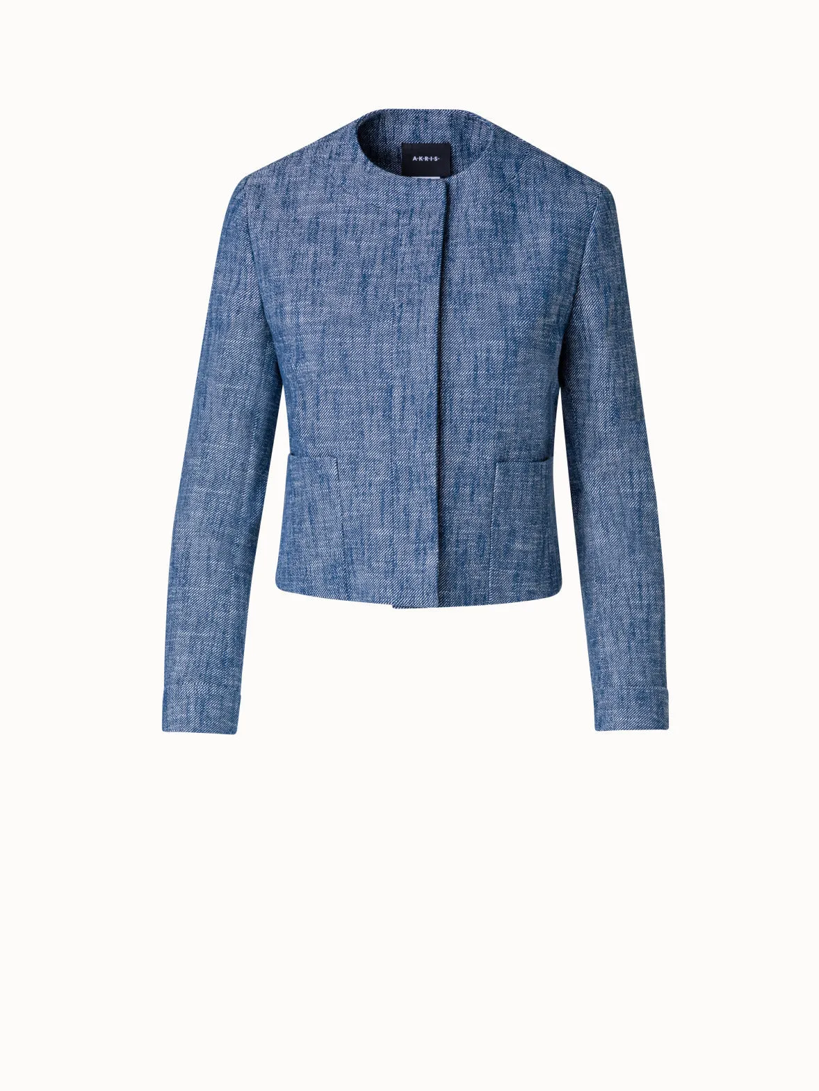 Kurze Denim-Jacke aus Baumwolle mit Stretch