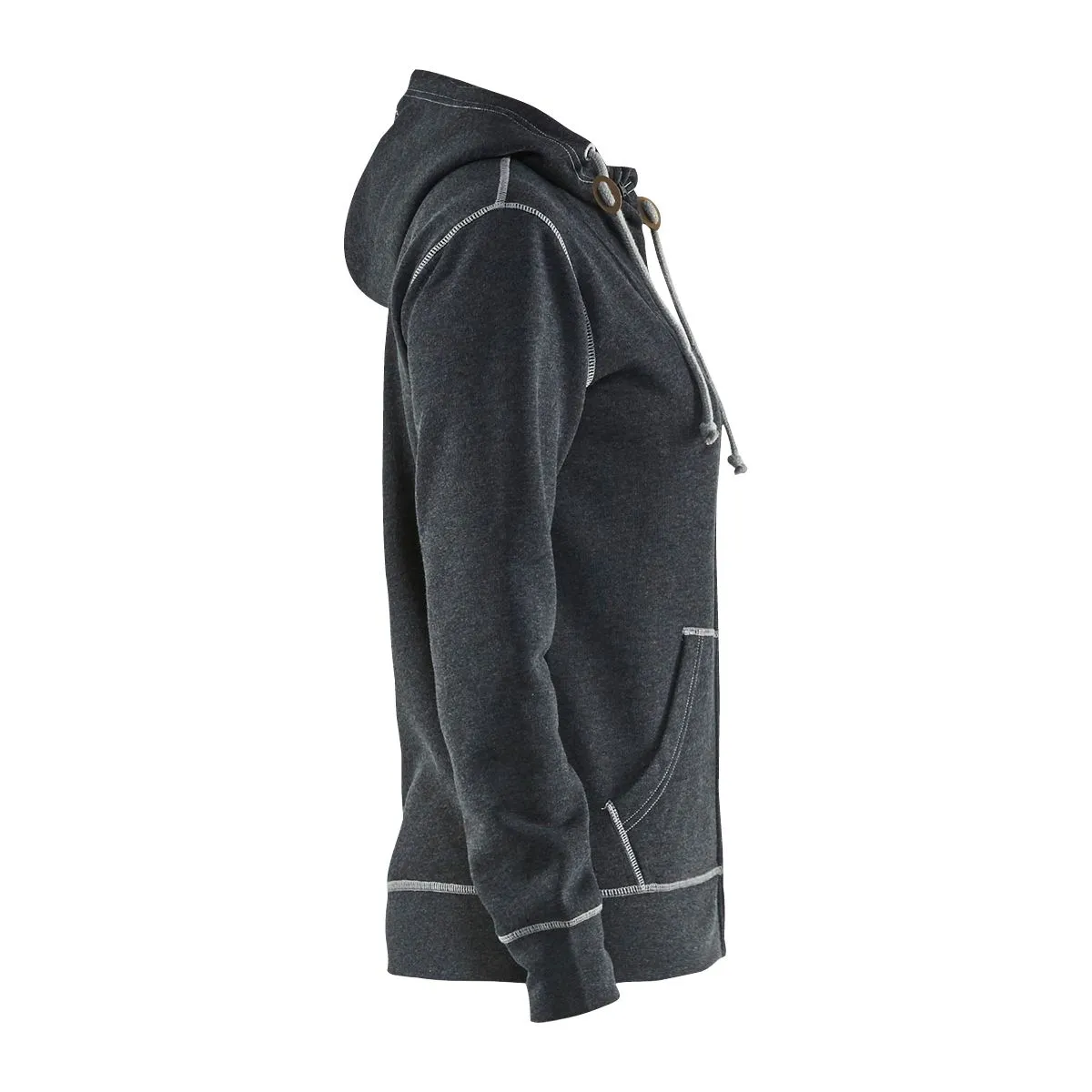 Ladies&#x20;Hoodie&#x20;With&#x20;Full&#x20;Zip&#x20;3373&#x20;Grijs&#x20;M&#xE9;lee&#x20;-&#x20;Bl&#xE5;kl&#xE4;der