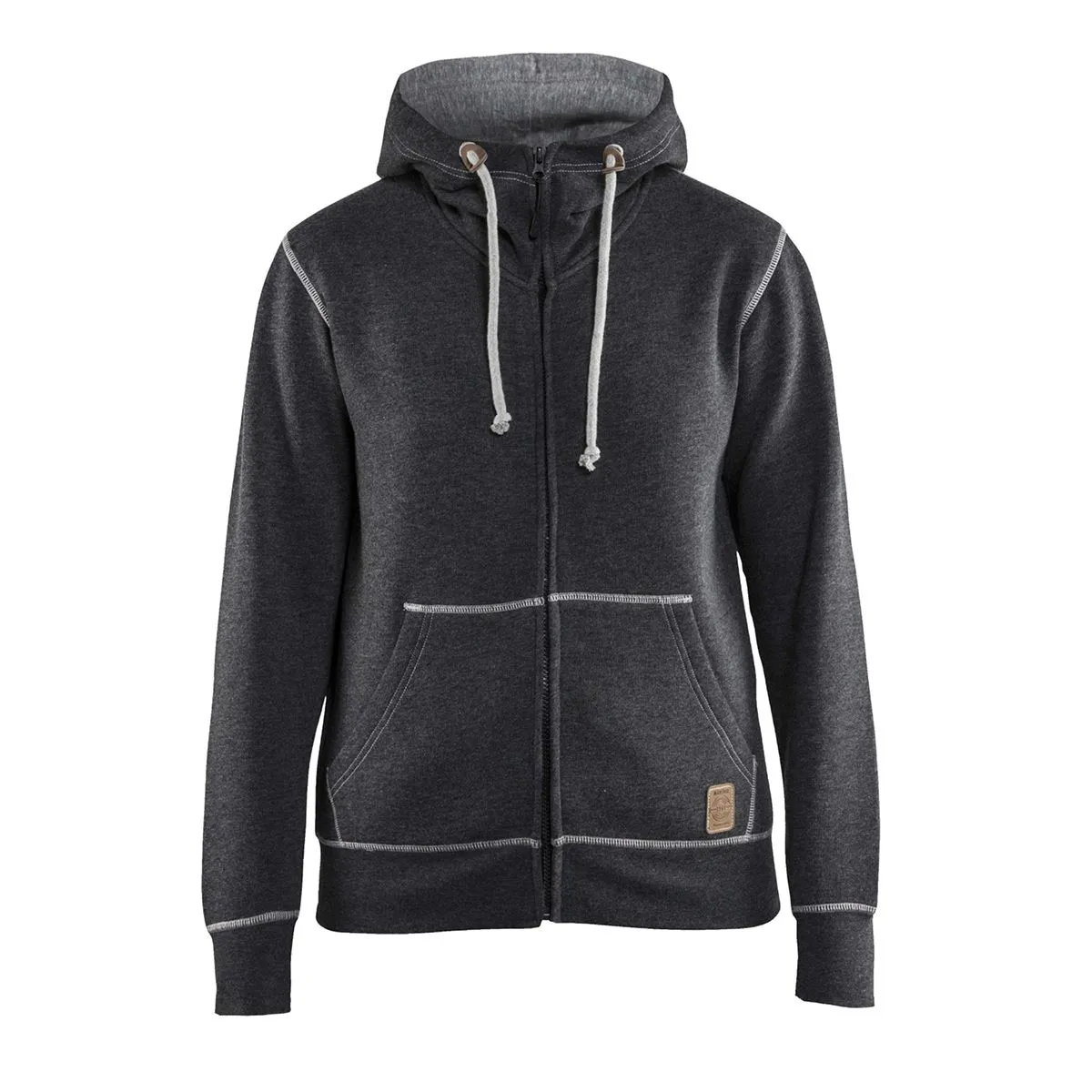 Ladies&#x20;Hoodie&#x20;With&#x20;Full&#x20;Zip&#x20;3373&#x20;Grijs&#x20;M&#xE9;lee&#x20;-&#x20;Bl&#xE5;kl&#xE4;der