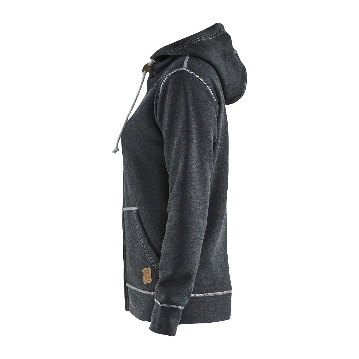 Ladies&#x20;Hoodie&#x20;With&#x20;Full&#x20;Zip&#x20;3373&#x20;Grijs&#x20;M&#xE9;lee&#x20;-&#x20;Bl&#xE5;kl&#xE4;der