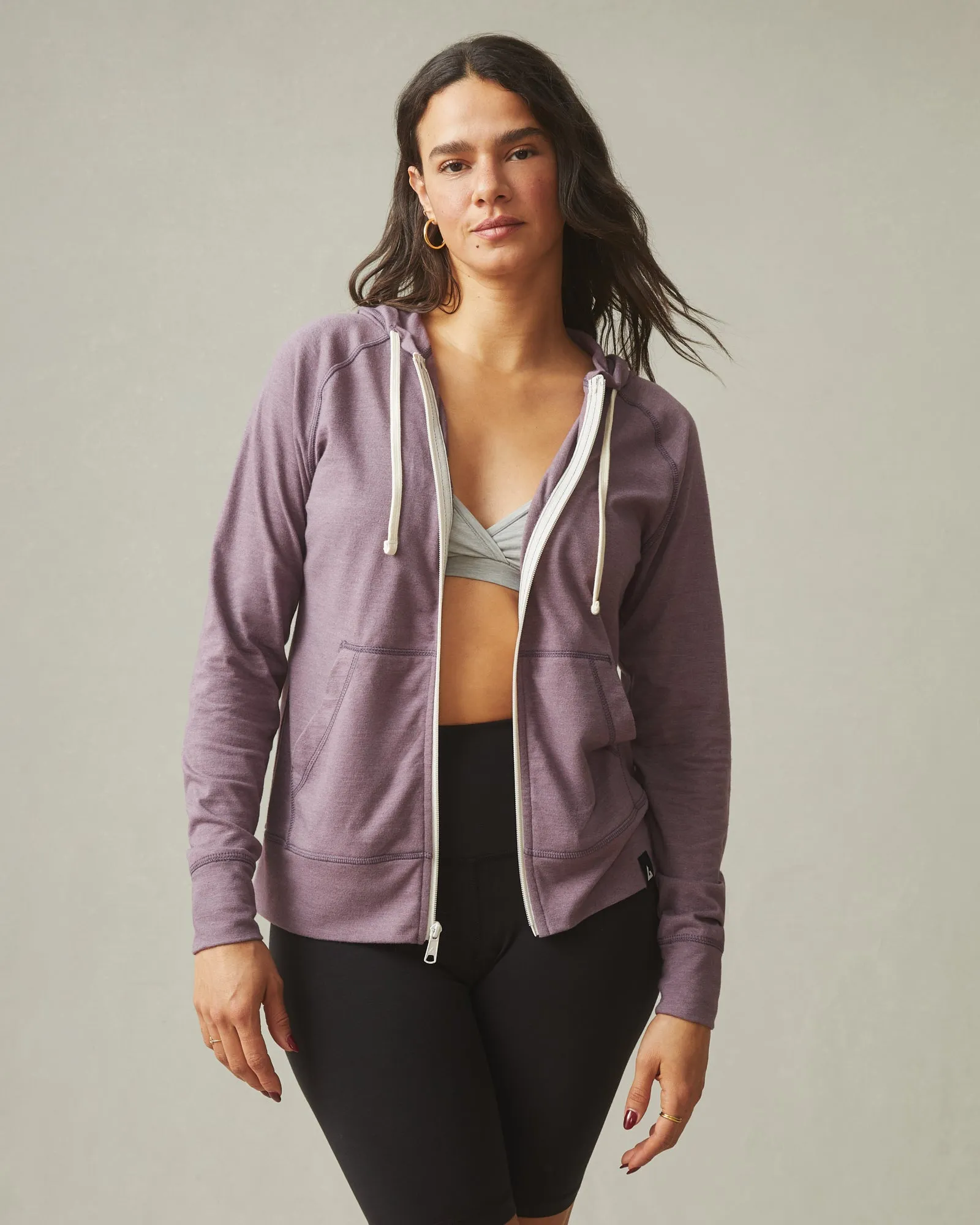 Lightweight Full Zip - Black Plum