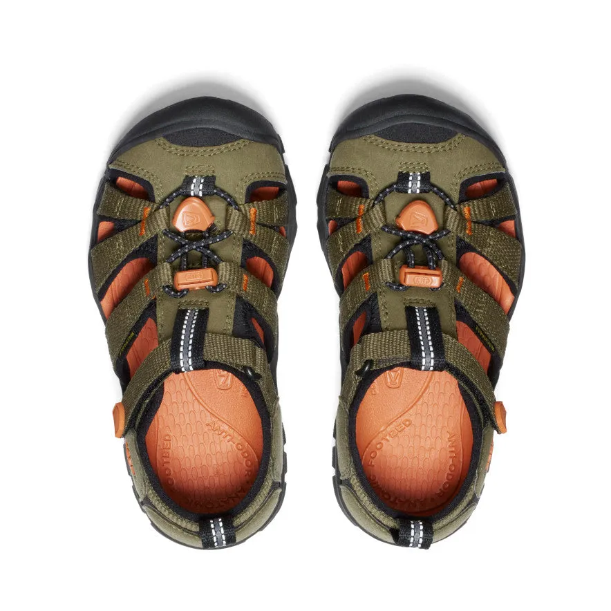 Little Kids' Seacamp II CNX  |  Dark Olive/Gold Flame