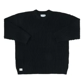 MADNESS MADNESS WAFFLE KNIT SWEATER-BLACK