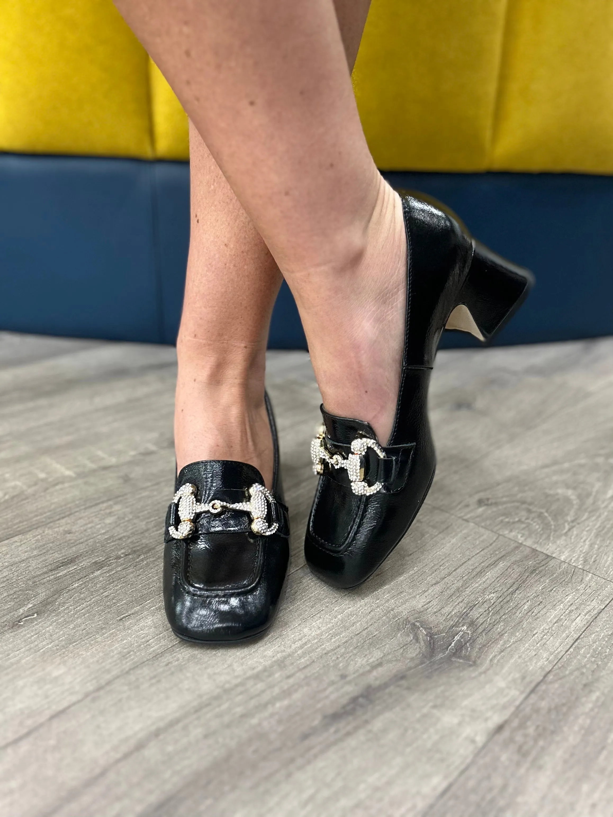 Marian Black Block Shoe