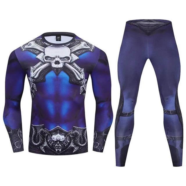 Masters of the Universe Compression 'Skeletor' Premium Long Sleeve Rashguard Set