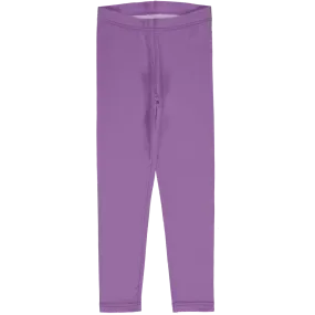 Maxomorra Purple Organic Cotton Solid Leggings