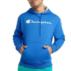 Mens Champion Powerblend Bright Royal Graphic Hoodie