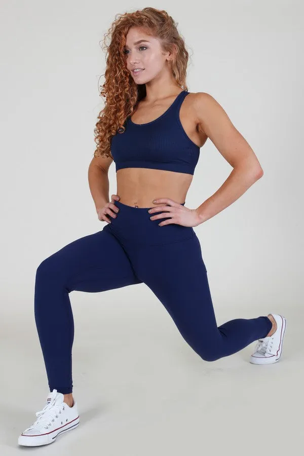 Navy LONG ACTIVE LEGGINGS