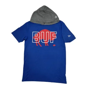 New Era Bills Royal Heather with Retro Logo Lightweight Short Sleeve Hoodie