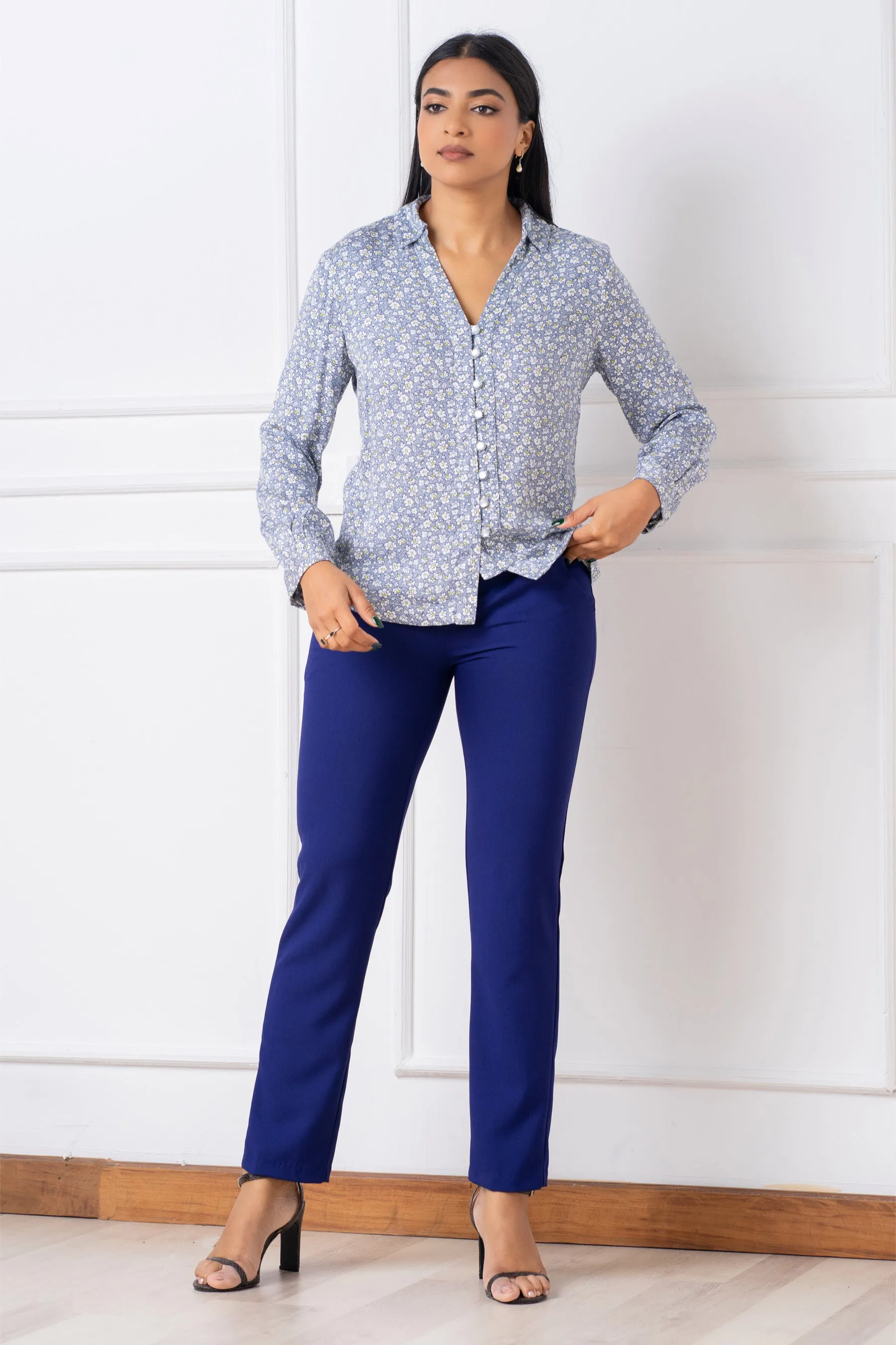 Printed Front Button Shirt - Regular Fit