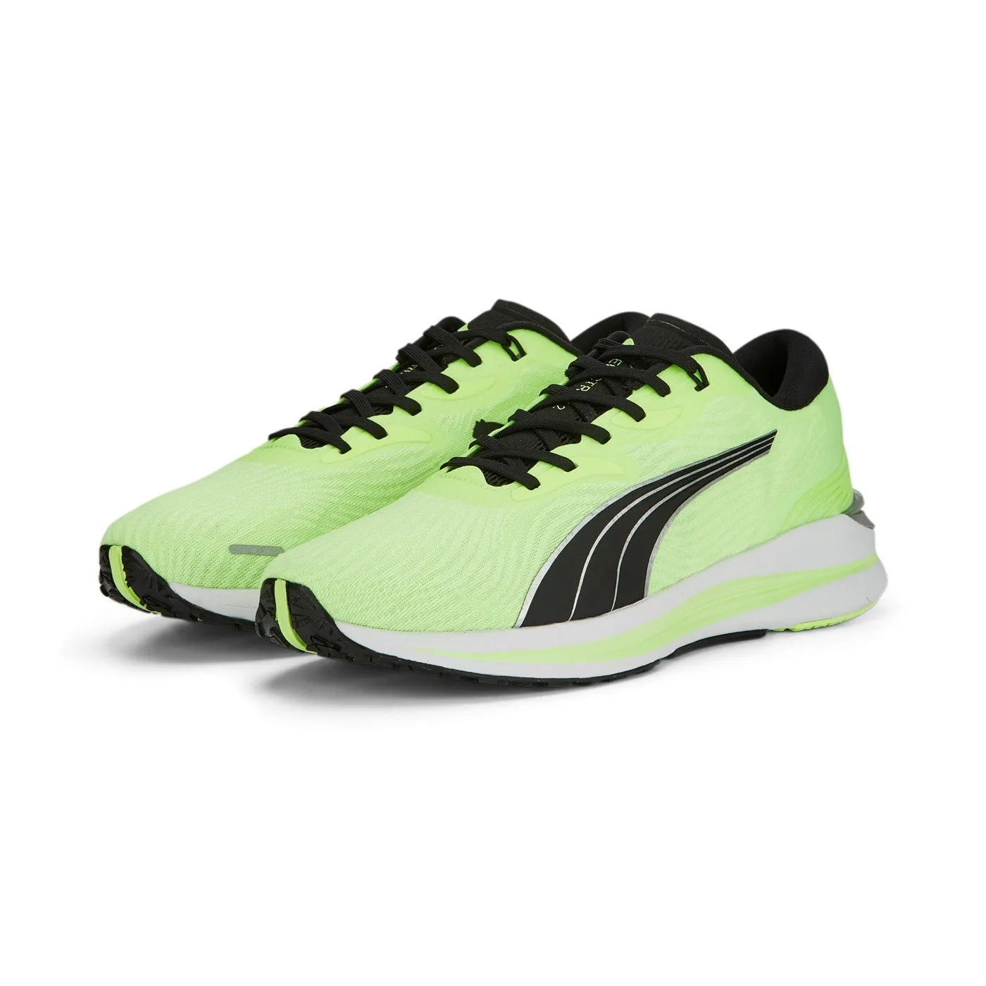 Puma men's running shoe Electrify Nitro 2 376814-12 fluorescent yellow black silver