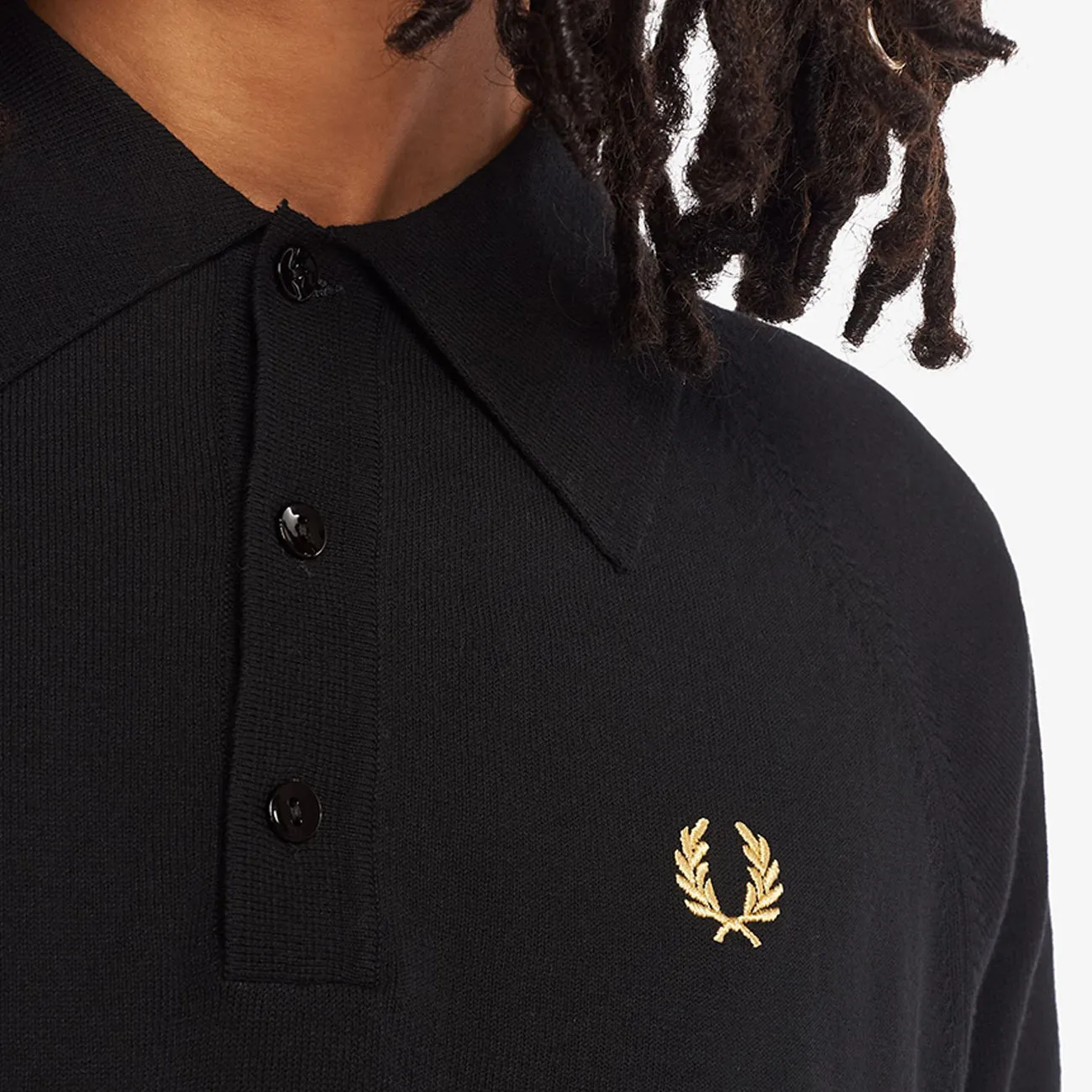 RAGLAN SLEEVE KNIT SHIRT BLACK CHAMP