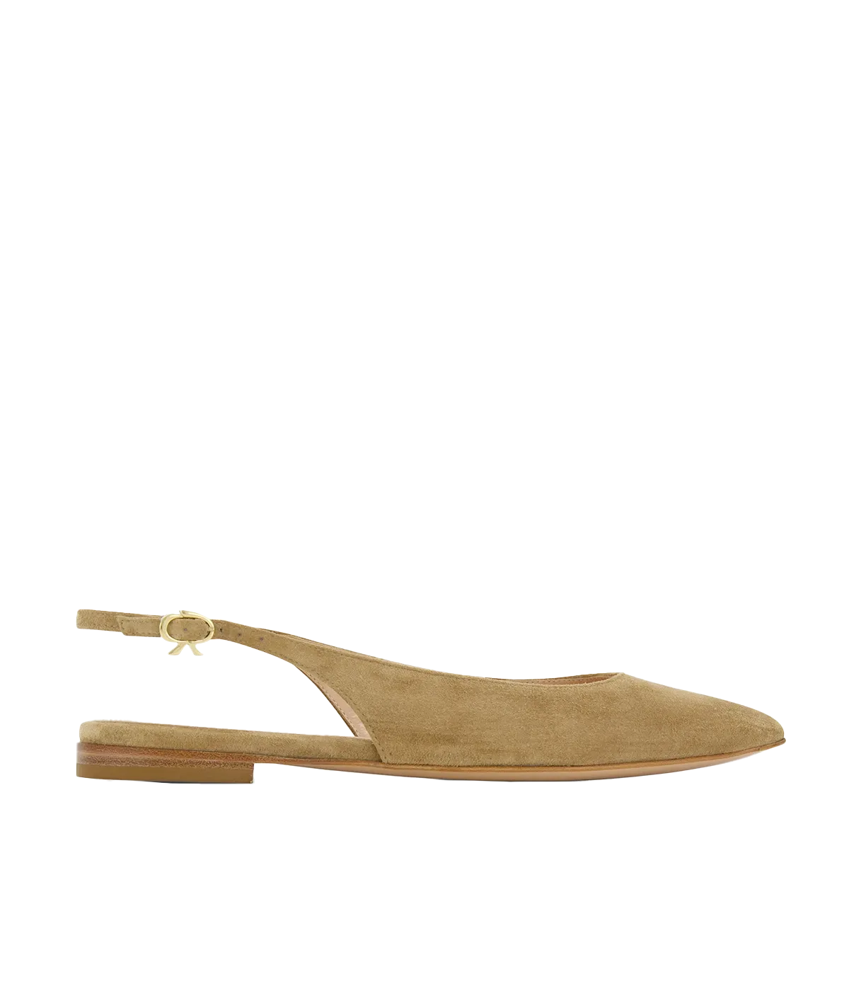 Ribbon Sling Flat 05 in Camel