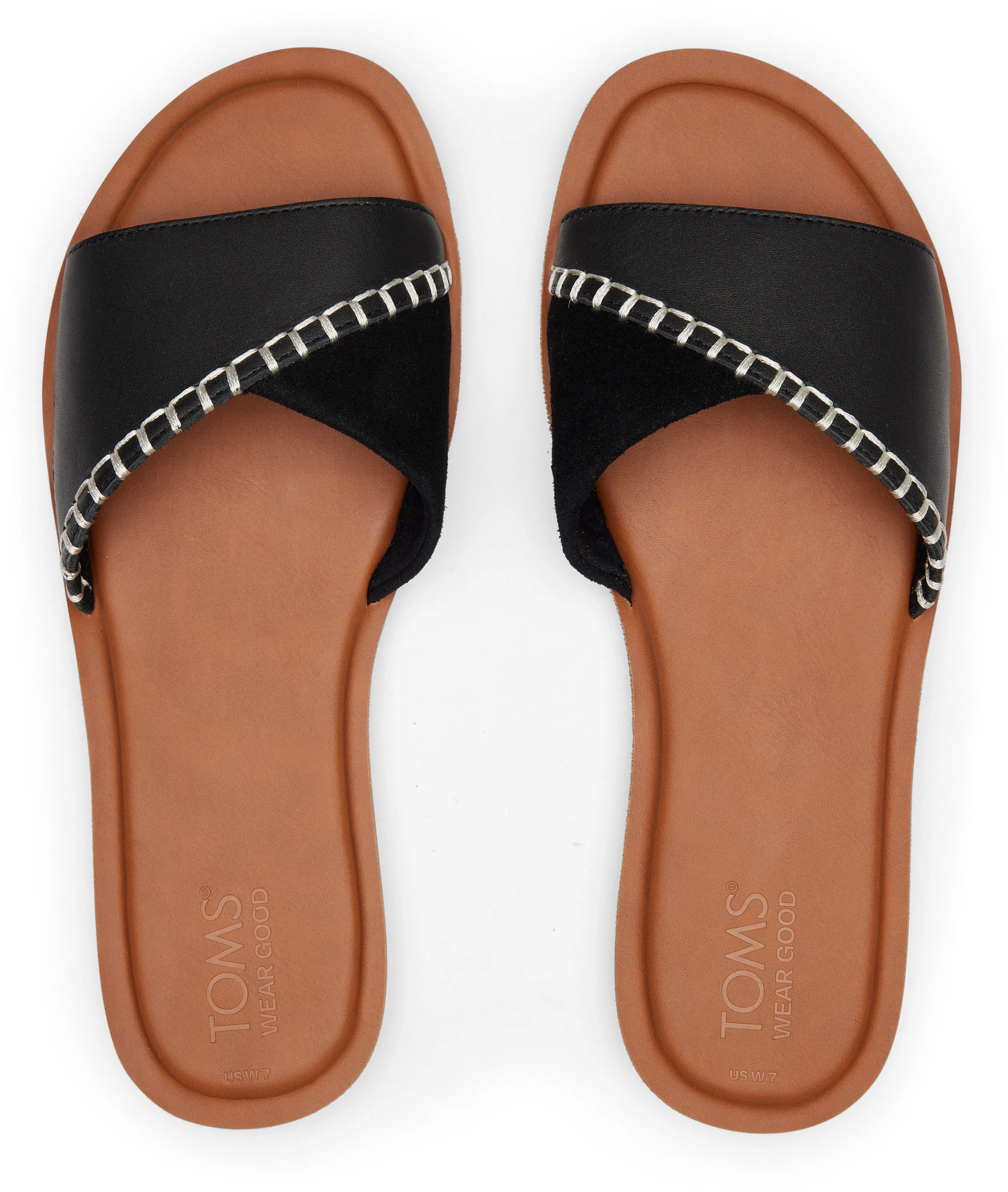 Shea Slide Sandal - Black Leather