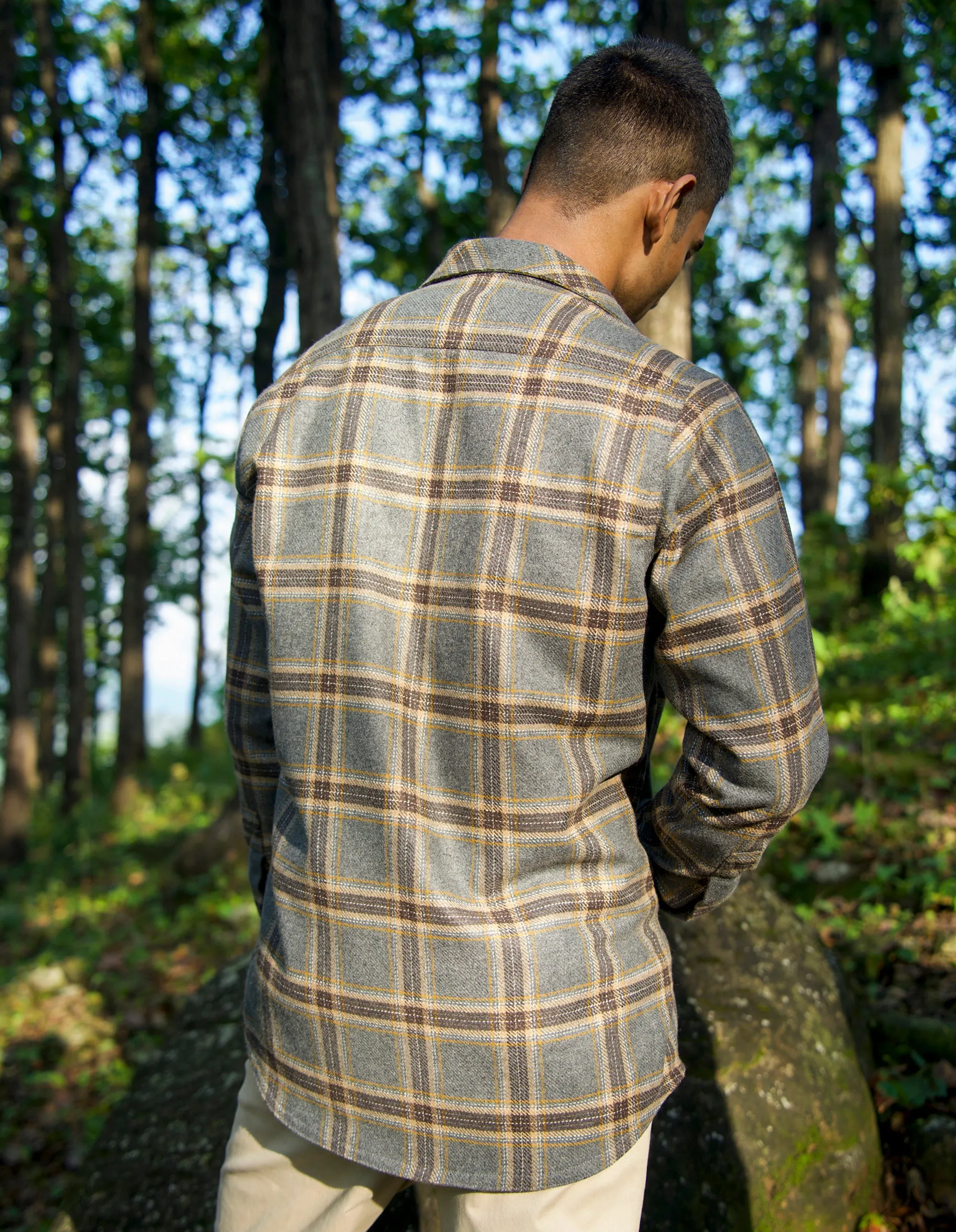 Slate Grey Woollen Overshirt