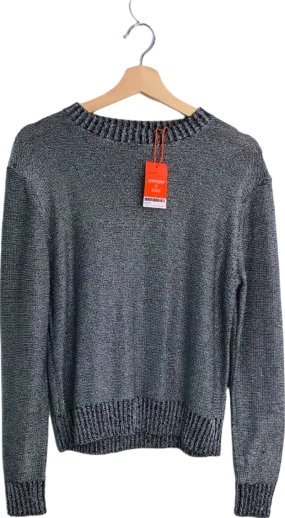 Superdry Gunmetal Studios Metallic Sweater UK Size 8