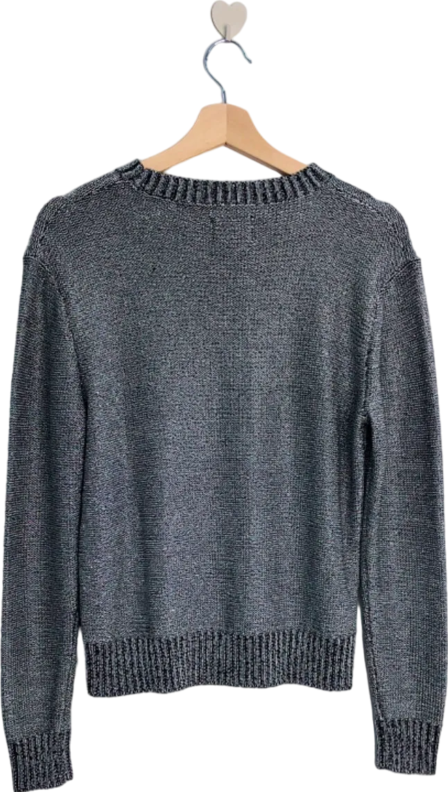 Superdry Gunmetal Studios Metallic Sweater UK Size 8