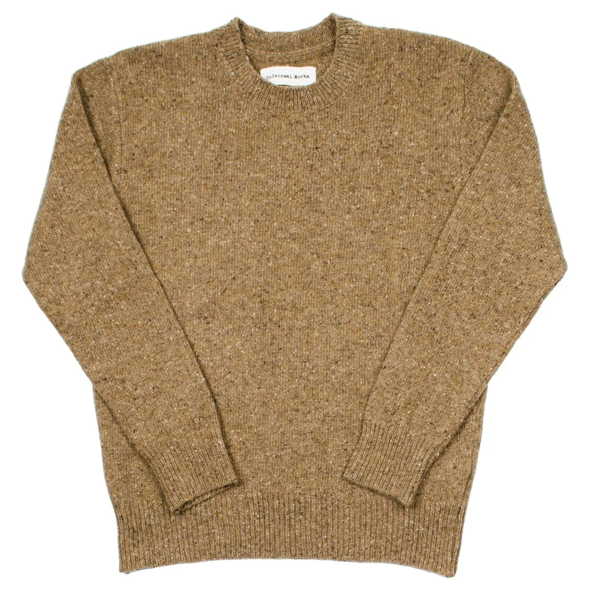 Universal Works - Loose Fisherman Jumper Lambswool Fleck - Camel