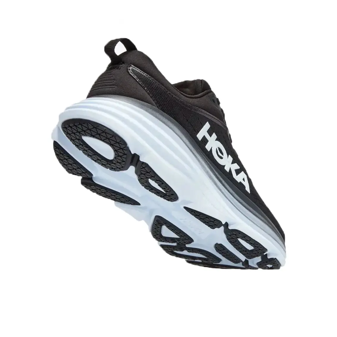 Womens Hoka Bondi 8 (Wide) - Black / White